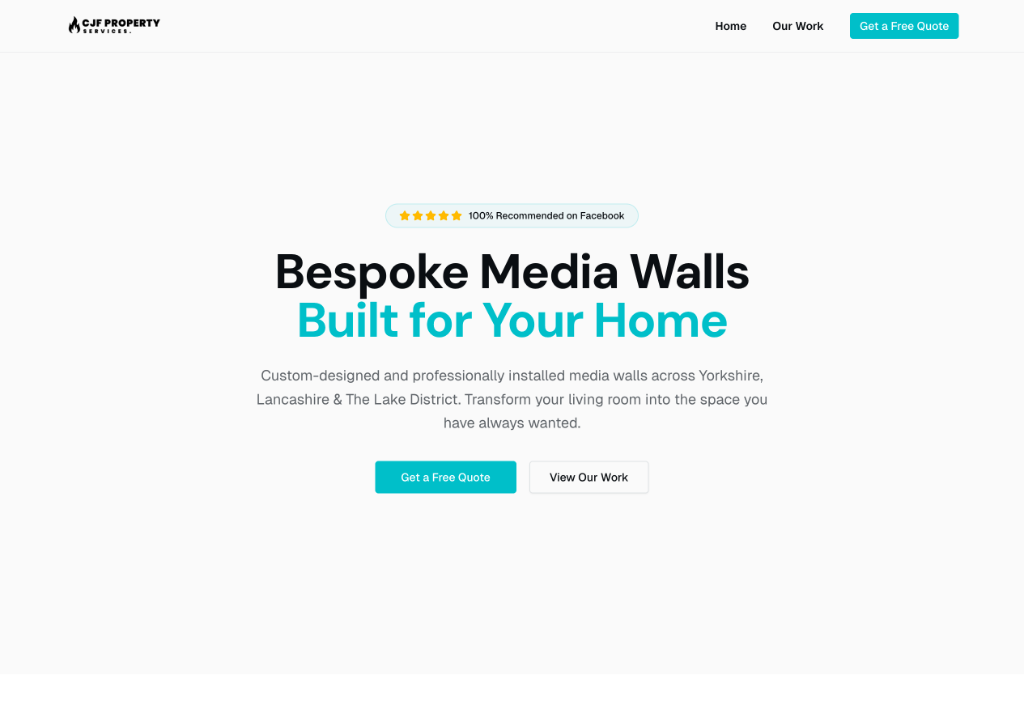 CJF Property Services website preview